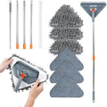 Mopa de Pared con Mango Largo y Limpiador de Zócalos - Herramienta Multi-Superficie para Paredes, Pisos y Zócalos - Mopa Húmeda/Seca con Mango - imagen 1