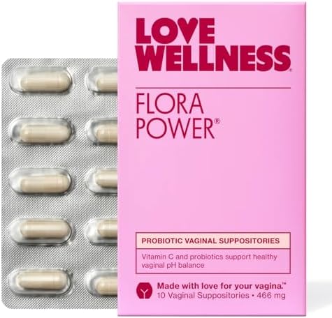 Love Wellness Flora Power | Suplementos probióticos vaginales con vitamina C | Apoya el equilibrio del pH y la salud vaginal | Sin fragancia, No GMO - imagen 1