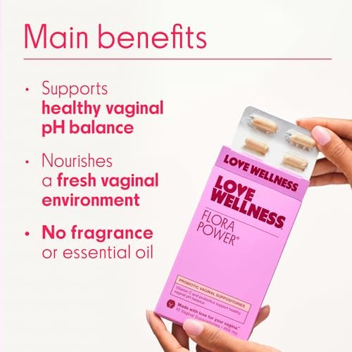 Love Wellness Flora Power | Suplementos probióticos vaginales con vitamina C | Apoya el equilibrio del pH y la salud vaginal | Sin fragancia, No GMO - imagen 2