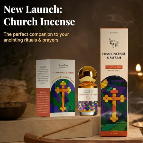 Aceite de Unción de Incienso y Mirra 9ml | Bendiciones de las Tierras Santas | Bendecido en Jerusalén con Especias Bíblicas | Regalos Cristianos | - imagen 6