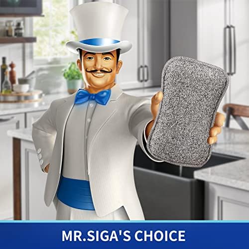 Esponjas de Cocina MR.SIGA de Doble Cara, Reutilizables y Duraderas, Paquete de 6 Esponjas para Lavado de Trastes - imagen 2