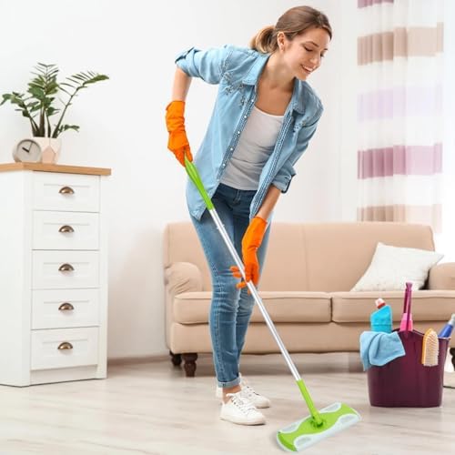 Mango de Mopa Compatible con Swiffer, Mango Extra Largo Desmontable Verde para Mops Secos y Húmedos Swiffer, Fácil de Instalar y Reemplazar - imagen 3