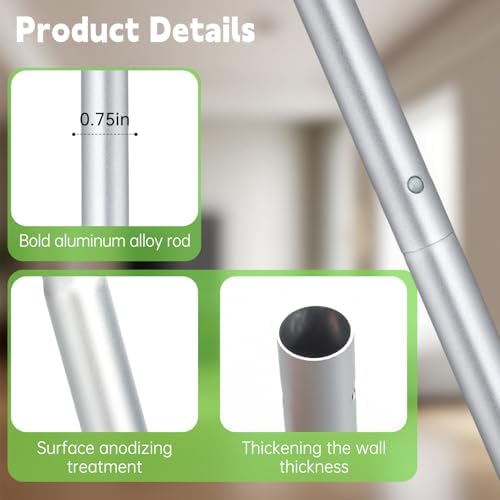 Mango de Mopa Compatible con Swiffer, Mango Extra Largo Desmontable Verde para Mops Secos y Húmedos Swiffer, Fácil de Instalar y Reemplazar - imagen 6