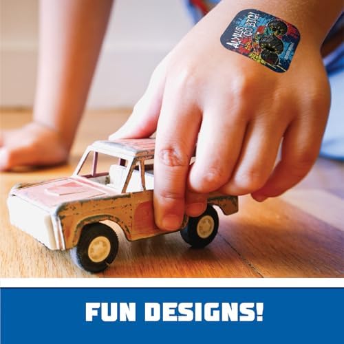 Curitas Antibacteriales Hot Wheels Monster Trucks para Niños, 100 Piezas en 3 Tamaños, Adhesivas y Flexibles para Cortes y Raspones. Ideal como - imagen 6