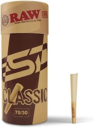 RAW Cones Pequeños Dogwalker Mini Papeles para Fumar 70/30 - Paquete de 50 - Menor que 1 1/4 - Papel de Fumar de Larga Duración - imagen 1