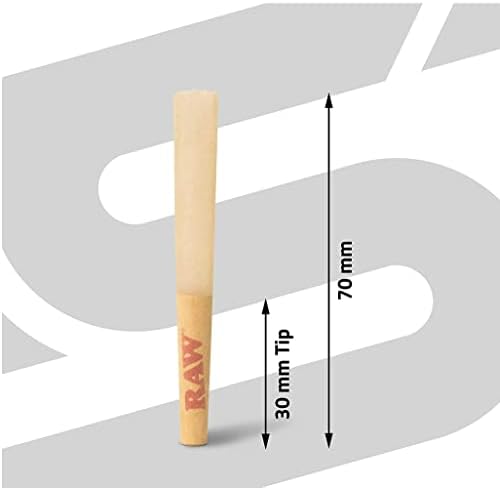 RAW Cones Pequeños Dogwalker Mini Papeles para Fumar 70/30 - Paquete de 50 - Menor que 1 1/4 - Papel de Fumar de Larga Duración - imagen 2