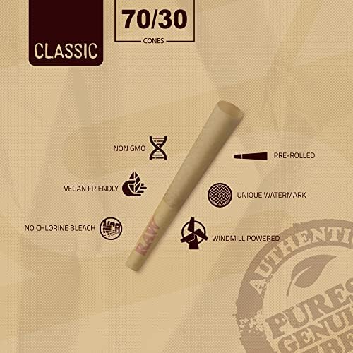 RAW Cones Pequeños Dogwalker Mini Papeles para Fumar 70/30 - Paquete de 50 - Menor que 1 1/4 - Papel de Fumar de Larga Duración - imagen 4