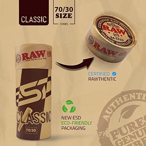RAW Cones Pequeños Dogwalker Mini Papeles para Fumar 70/30 - Paquete de 50 - Menor que 1 1/4 - Papel de Fumar de Larga Duración - imagen 5
