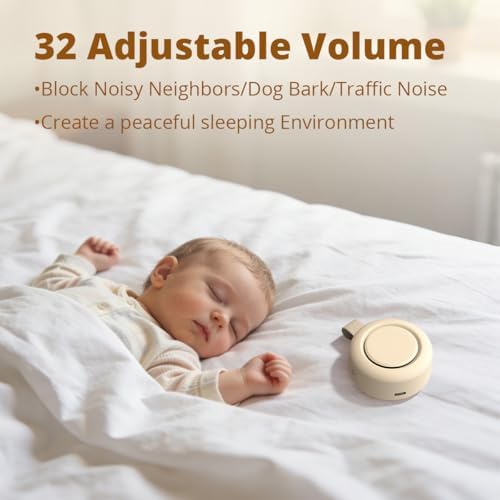 Máquina de Sonido Portátil Mini con Ruido Blanco, Batería Potente, 30 Sonidos Relajantes, 4 Temporizadores y Función de Memoria para Bebés, Niños y - imagen 6