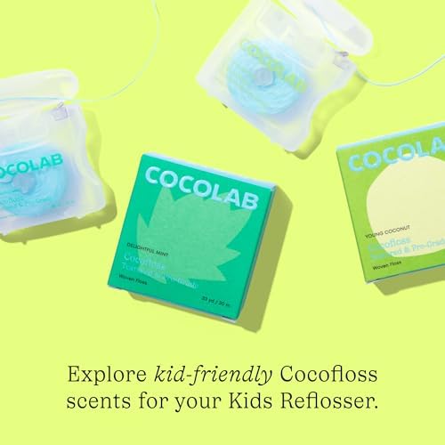 Hilo Dental Reutilizable para Niños Cocolab, Sostenedor de Hilo BPA Libre, Fácil de Usar para Niños de 5 Años y Menos, 1 Paquete, Cocofloss No - imagen 2