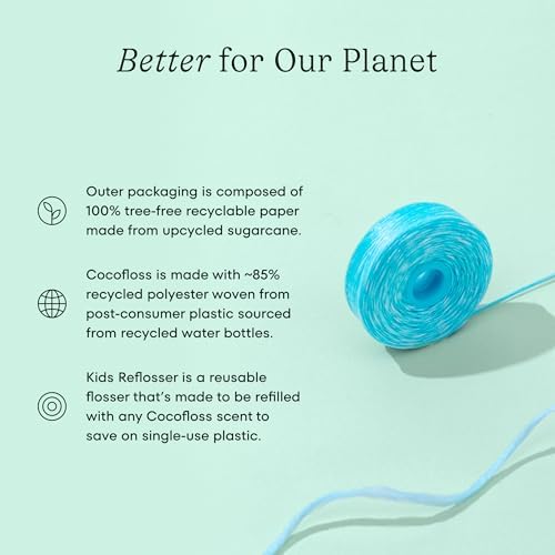Hilo Dental Reutilizable para Niños Cocolab, Sostenedor de Hilo BPA Libre, Fácil de Usar para Niños de 5 Años y Menos, 1 Paquete, Cocofloss No - imagen 6