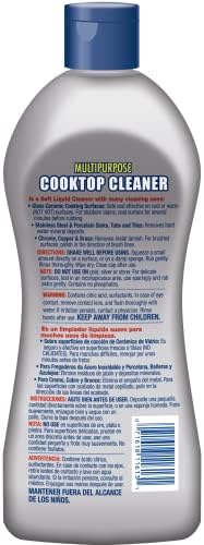 Limpiador de Estufas Bar Keepers Friend (2 x 13 oz) + Raspador - Limpiador Líquido Multiusos, Seguro para Superficies de Vidrio y Cerámica, Cobre, - imagen 8