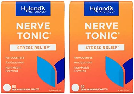 Tabletas Hyland's Nerve Tonic para Alivio del Estrés, Alivio Natural de Inquietud, Nerviosismo e Irritabilidad, 50 Contenidos (Paquete de 2) - imagen 1