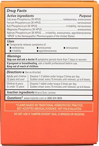 Tabletas Hyland's Nerve Tonic para Alivio del Estrés, Alivio Natural de Inquietud, Nerviosismo e Irritabilidad, 50 Contenidos (Paquete de 2) - imagen 3