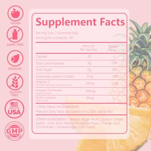 Crasye Gummy Premium para el Balance Femenino - Salud Vaginal PH - Probioticos Piña Hawaiian - 60 Gomas - 30 Porciones - imagen 2