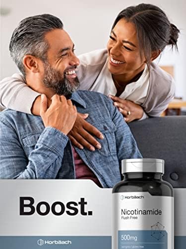 Horbäach Nicotinamida 500mg | 180 Cápsulas | Suplemento Dietético Sin Enrojecimiento | Vitamina No Transgénica y Libre de Gluten - imagen 6