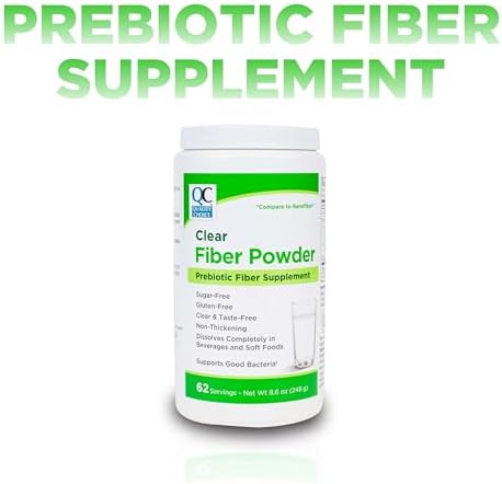 Suplemento en Polvo de Fibra Prebiótica Clear Quality Choice para la Salud Digestiva - Sin Sabor, Fórmula No Espesa - 62 Porciones, 8.6 Onzas (248g), - imagen 6