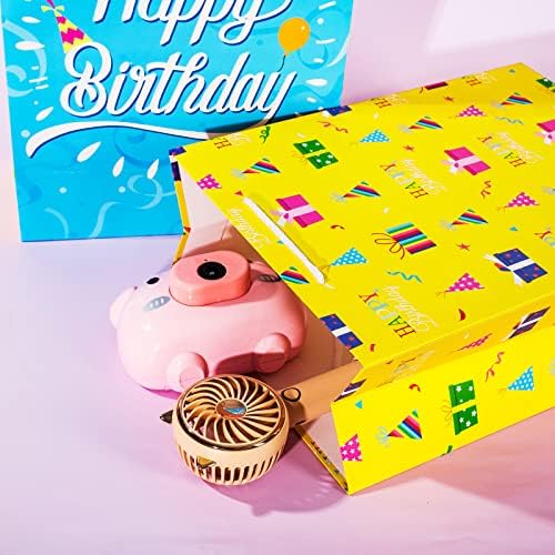 Bolsa de Regalo de Cumpleaños con Asa y Papel de Seda, 12 Pzs de Bolsas de Regalo en Tamaños y Diseños Variados, Grande, Mediana, Pequeña para Niños - imagen 6