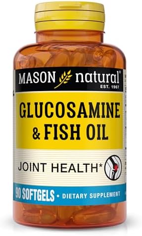 Suplemento de Glucosamina y Aceite de Pescado MASON NATURAL con DHA y Omega 3 para Soporte de Articulaciones y Músculos, 30 Cápsulas Blandas - imagen 1