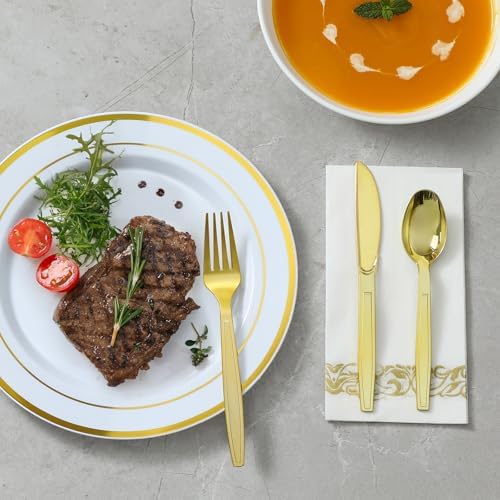 100 Piezas de Tenedores Plásticos Dorados Desechables, Utensilios para Fiestas, Bodas, Picnics y Uso Diario - Sin BPA - imagen 2