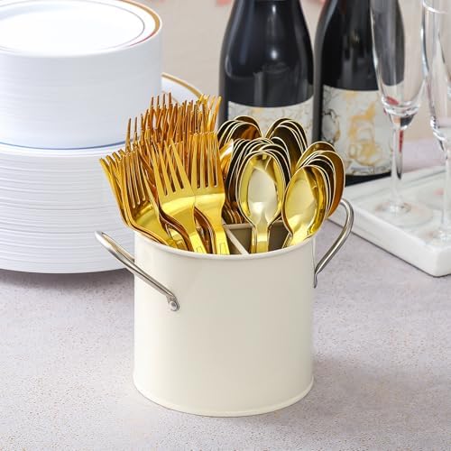100 Piezas de Tenedores Plásticos Dorados Desechables, Utensilios para Fiestas, Bodas, Picnics y Uso Diario - Sin BPA - imagen 5