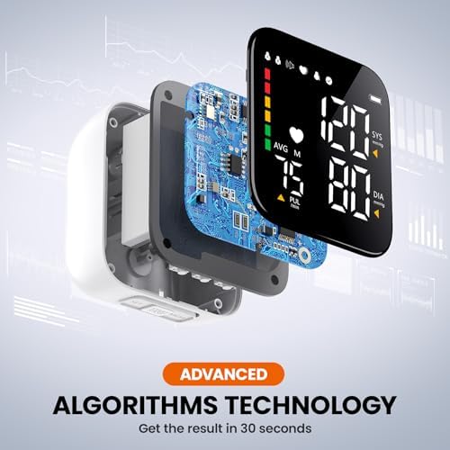 Monitor de Presión Arterial Recargable para Muñeca, Tensiómetro Digital Ajustable con 2x90 Lecturas, Voz, Pantalla Retroiluminada y Estuche de - imagen 2