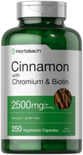 Horbäach Canela con Cromo y Biotina | 250 Cápsulas | Suplemento de Extracto de Hierbas | Vegetariano, No GMO, Sin Gluten - imagen 1