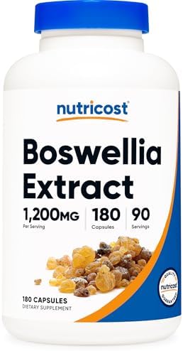 Nutricost Extracto de Boswellia 180 Cápsulas - 90 Porciones por Botella, Libre de Gluten y GMO, Vegano - imagen 1
