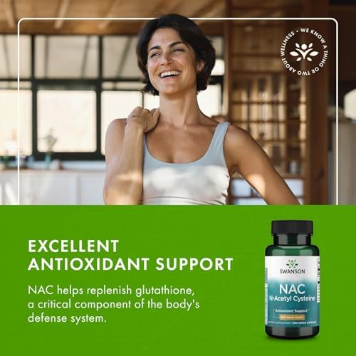 Suplemento de Salud Hepática y Antioxidante Swanson NAC N-Acetil Cisteína para Adultos - 600 mg (100 Cápsulas Veganas) - imagen 6