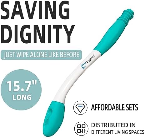 Ayudas para el baño Fanwer - Herramienta de limpieza para el trasero de 15.7 - Asistente de higiene personal para hombres, mujeres, discapacitados, - imagen 2