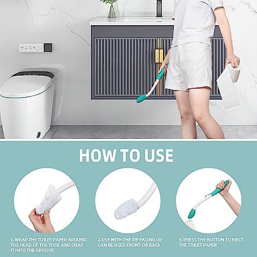 Ayudas para el baño Fanwer - Herramienta de limpieza para el trasero de 15.7 - Asistente de higiene personal para hombres, mujeres, discapacitados, - imagen 4