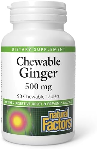 Jengibre Masticable Natural Factors 500 mg, 90 Tabletas - imagen 1