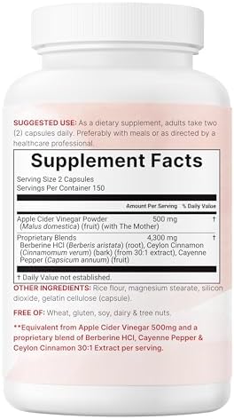 Cápsulas de Vinagre de Sidra de Manzana Micro Ingredients | 4,800mg por Porción, 300 Contadores | Complejo 4 en 1 con La Madre | Canela de Ceilán, - imagen 6