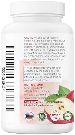 Cápsulas de Vinagre de Sidra de Manzana Micro Ingredients | 4,800mg por Porción, 300 Contadores | Complejo 4 en 1 con La Madre | Canela de Ceilán, - imagen 7