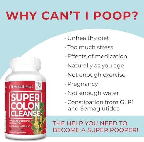 Health Plus Super Colon Cleanse, 12 oz en polvo, 68 porciones - Detox natural, alivio digestivo y limpieza suave del intestino con cáscara de - imagen 3