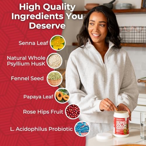 Health Plus Super Colon Cleanse, 12 oz en polvo, 68 porciones - Detox natural, alivio digestivo y limpieza suave del intestino con cáscara de - imagen 7