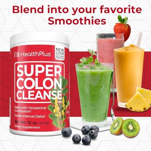 Health Plus Super Colon Cleanse, 12 oz en polvo, 68 porciones - Detox natural, alivio digestivo y limpieza suave del intestino con cáscara de - imagen 8