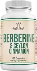 Berberina con Canela de Ceilán - 120 Cápsulas para Metabolismo y Salud Metabólica, Probado por Terceros, Vegano, No Transgénico, Sin Gluten de Double - imagen 1