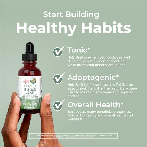 Gotas Líquidas de Albahaca Sagrada MARYRUTH'S Organics Sin Azúcar | Tulsi | Antioxidante | Apoyo Cognitivo y Digestivo | Energía | Vegano | 1 Fl Oz - imagen 5