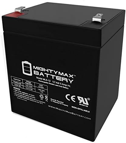 Batería Mighty Max ML5-12 - Batería de 12V 5AH Reemplaza Liftmaster 485LM Evercharge de Respaldo - imagen 1