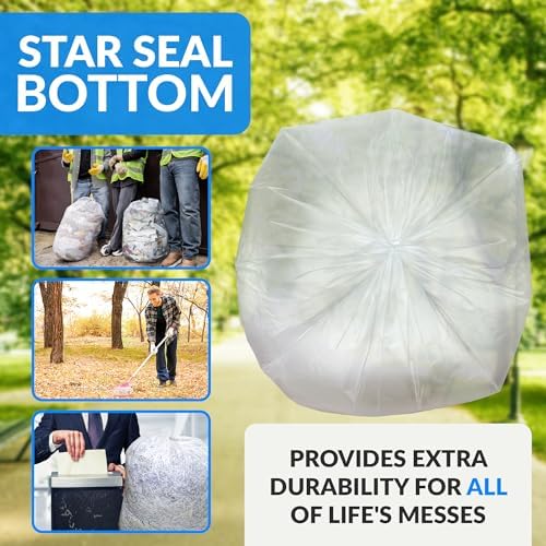 Bolsas de Basura Reli. de 33 Galones Resistentes | Paquete de 50 Bolsas con Cintas | Tamaño Grande, Transparentes, para Limpieza Efectiva - imagen 8