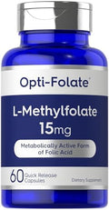 Carlyle L Methylfolato 15mg | 60 Cápsulas | Máxima Potencia | Optimizado y Activado | Sin OGM, Libre de Gluten | Methyl Folate, 5-MTHF | por - imagen 1