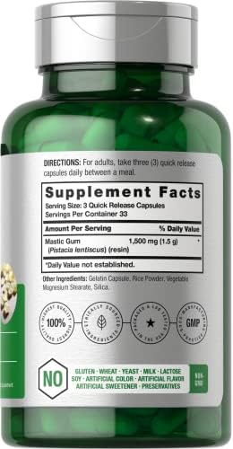 Horbäach Goma Mástica | 1500mg | 100 Cápsulas | Suplemento Sin OGM y Libre de Gluten - imagen 2
