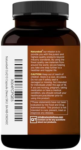 NatureBell CoQ10 100mg con Omega 3, 240 Cápsulas | Alta Absorción – Soporte Antioxidante para la Salud del Corazón y Energía – Suplemento Extra - imagen 8