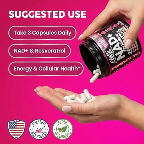 Suplemento de NAD+ Resveratrol para Mujeres con Turmeric, Vitamina C, Acai, Granada, Colágeno, Fisetina y Berberina - 90 Cápsulas Clean Nutra - imagen 6