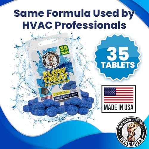 Tabletas para Bandeja de Drenaje de Aire Acondicionado HVAC Guys 35PK | Previene Olores, Mantiene Limpia la Bandeja, Evita Desbordamientos | Dura - imagen 2