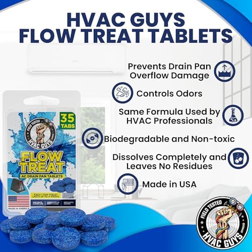 Tabletas para Bandeja de Drenaje de Aire Acondicionado HVAC Guys 35PK | Previene Olores, Mantiene Limpia la Bandeja, Evita Desbordamientos | Dura - imagen 3
