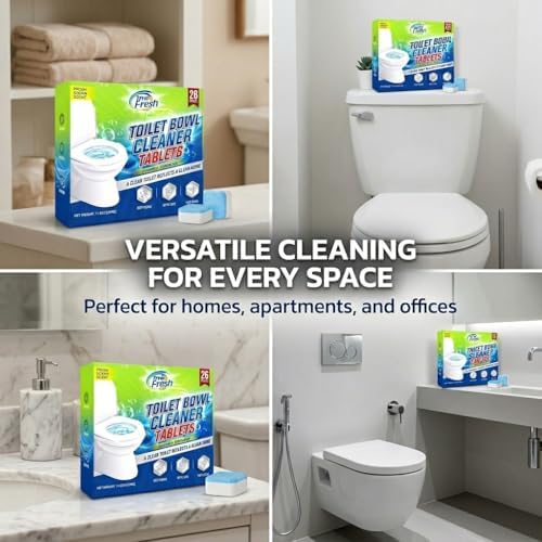 Tabletas Limpiadoras para Inodoro True Fresh 26 Piezas, Desodorante y Seguro para Sépticos, Eliminador de Olores y Manchas, Frescura Duradera Aroma - imagen 6