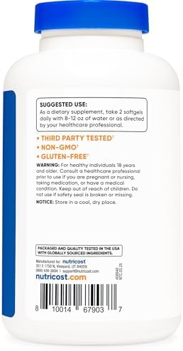 Nutricost Beta Sitosterol 120 Softgels, 500mg - Suplemento No GMO, Libre de Gluten, 60 Porciones - imagen 4