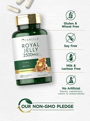 Suplemento de Jalea Real Carlyle | 120 Cápsulas | Fórmula Herbal Tradicional | Sin OGM y Libre de Gluten - imagen 4